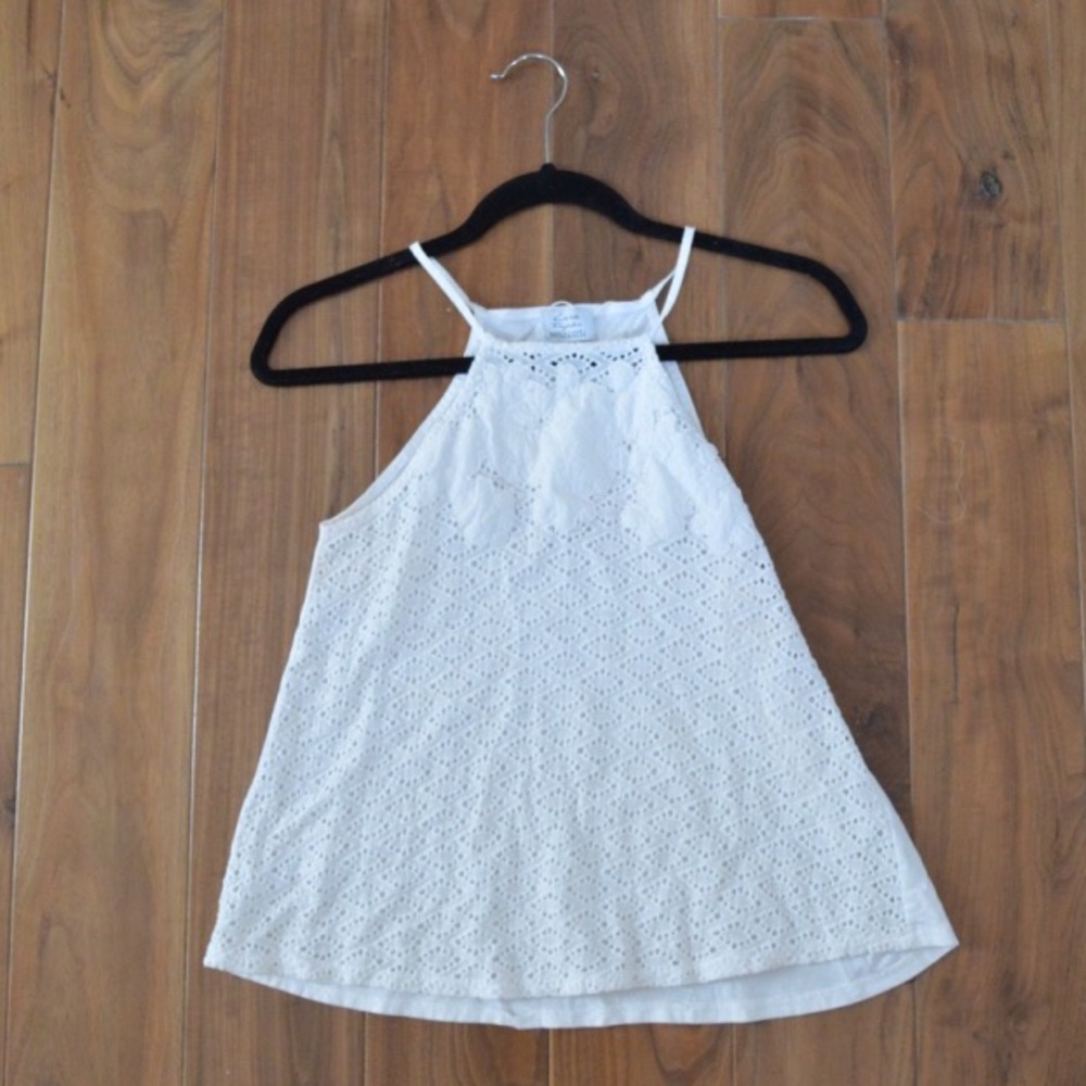 Zara white lace top